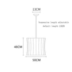 White Silk Pendant Chandelier for Living Room Hotel Hall - Modern Ceiling Lamp