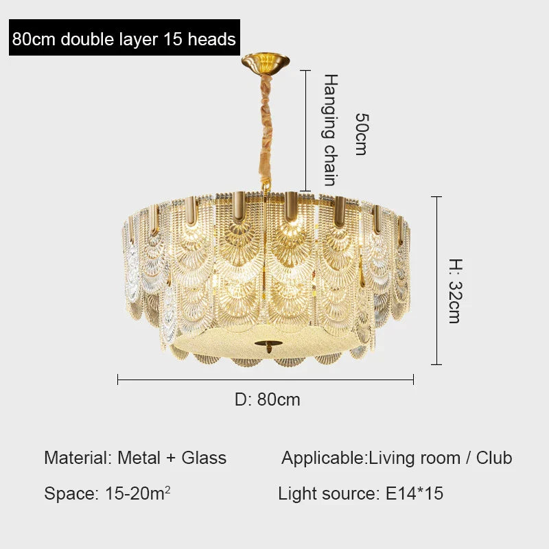 Crystal Chandelier: Modern Luxury Ceiling Lamp for Living Room, Bedroom, or Restaurant