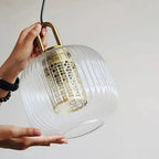 Glass Stripe LED Pendant Lights for Stylish Indoor Home Decor