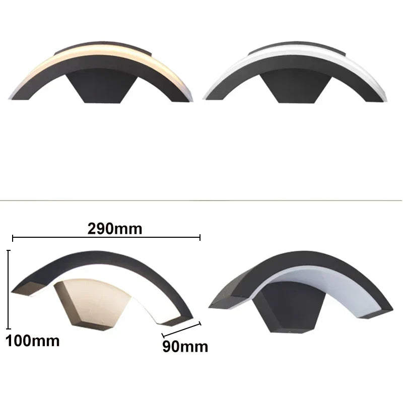 LED Waterproof Outdoor Wall Lights Sensor Lamp for Porch Garden Balcony