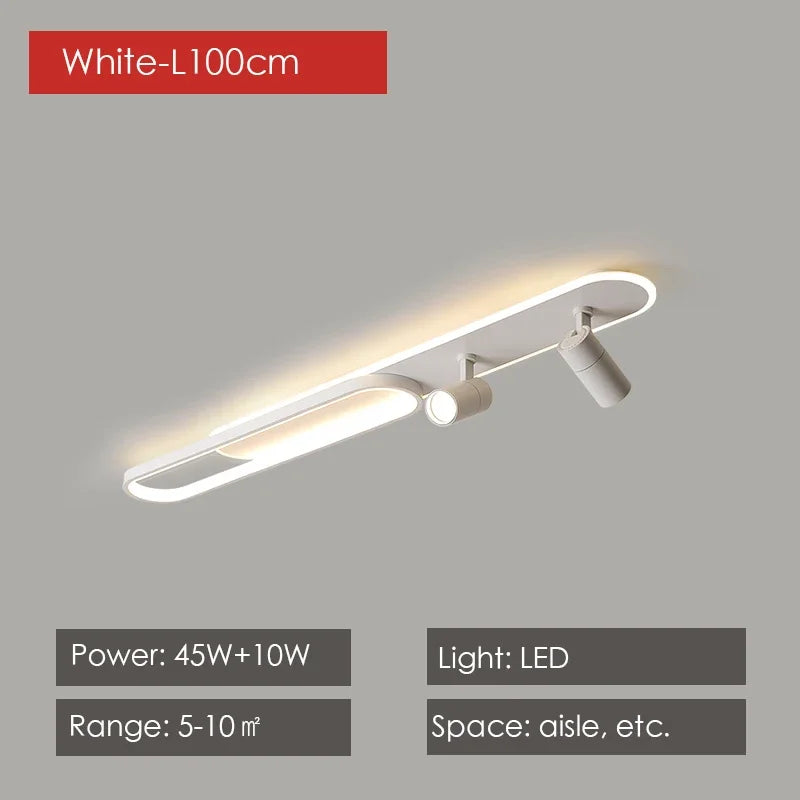 Modern LED Ceiling Lamps with Spotlight, Strip Acrylic Chandeliers Lights for Living Room