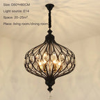 Vintage Lantern Chandelier for Living Room Bedroom Stairwell - Modern Country Style Lighting