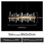 K9 Luxury Pendant Chandelier, LED Indoor Lighting for Kitchen, Living Room, Bedroom