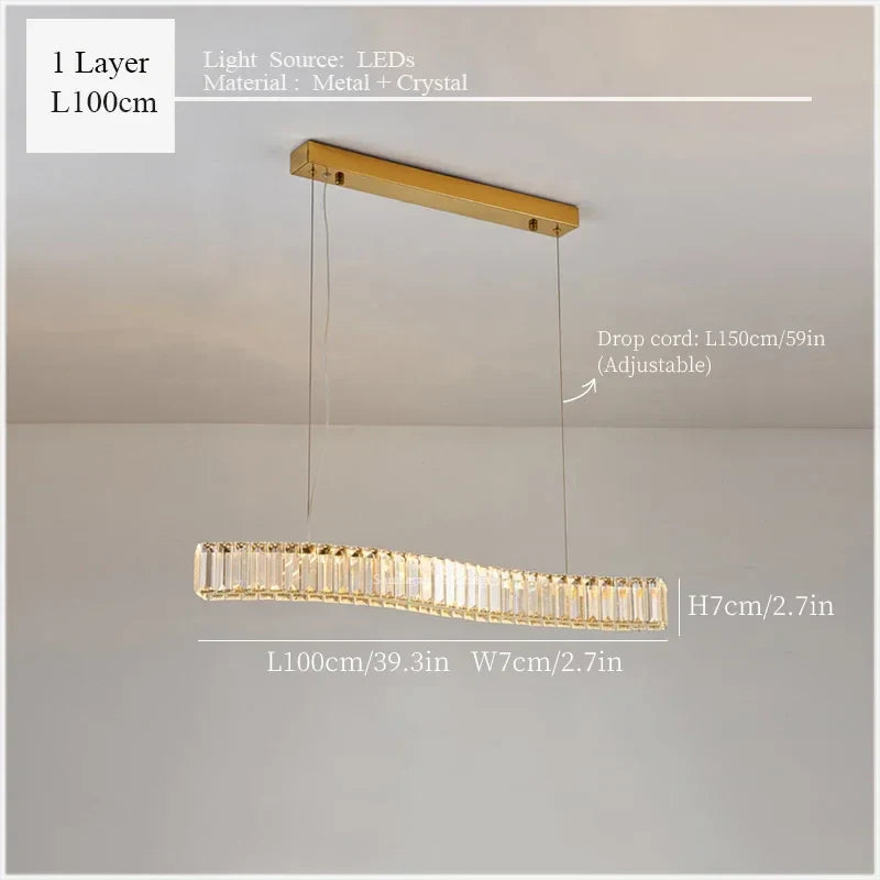 Luxury Crystal LED Chandelier Pendant Lights for Chic Home Decor