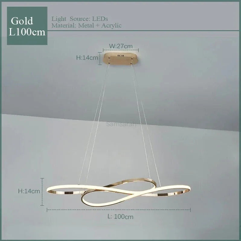 LED Chandelier Dining Kitchen Living Room Electroplated Upholstery Light