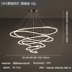 Nordic Circular Chandelier Hanging Pendant Light for Living Room and Dining Room