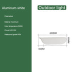 Outdoor LED Wall Sconce in White Aluminum for Porch Entryway