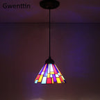 Stained Glass Pendant Lights: Baroque Style LED Kitchen Lighting Fixtures