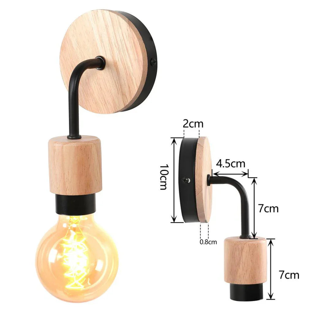 Industrial LED Wall Light Retro Loft Lamps E27 Iron Lampshade Sconce