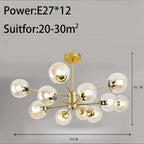 Nordic Magic Beans Chandelier for Living Room Bedroom Dining Study by Afralia™