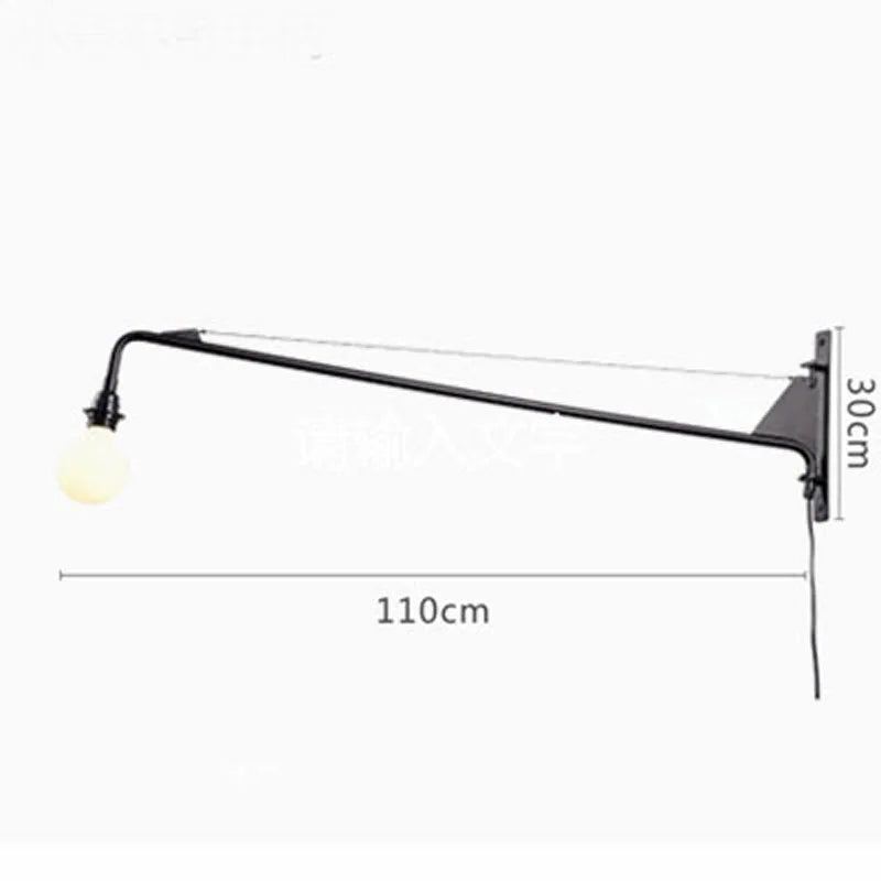 Industrial Pipe Swing Arm Wall Lamp for Loft Kitchen Decor