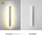 LED Waterproof Garden Wall Lamp, White Strip, Outdoor IP65 Lighting