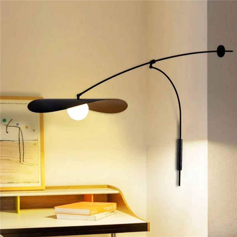 Nordic LED Wall Lamp Adjustable Long Arm, Bedroom Reading Light