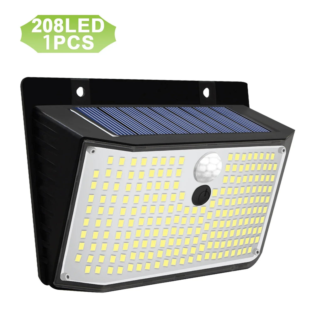 138 LED Solar Wall Lamp Security Motion Sensor 3 Modes Fence Yard Deck