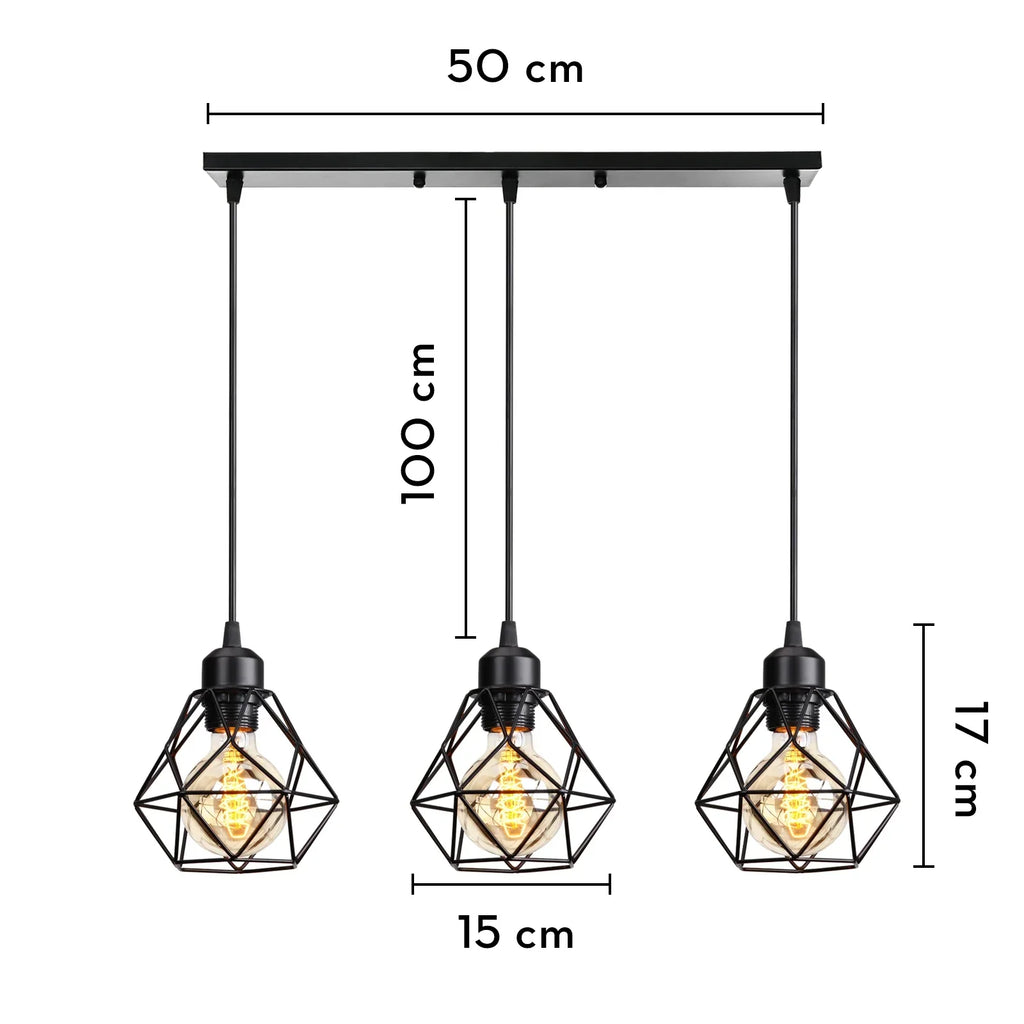 Industrial Wood Pendant Chandelier for Dinning Living Room Kitchen LED Fixture