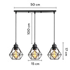 Industrial Wood Pendant Chandelier for Dinning Living Room Kitchen LED Fixture