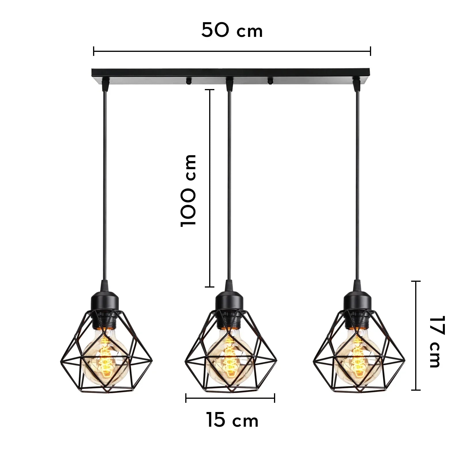 Industrial Wood Pendant Chandelier for Dinning Living Room Kitchen LED Fixture