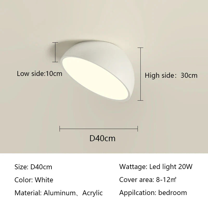LED Semicircular Ceiling Light for Bedroom, Aisle, Balcony - Modern & Creative Lighting Fixtures