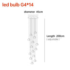 Crystal Ball Chandelier: Long Adjustable Staircase Pendant Light perfect for Home & Restaurant