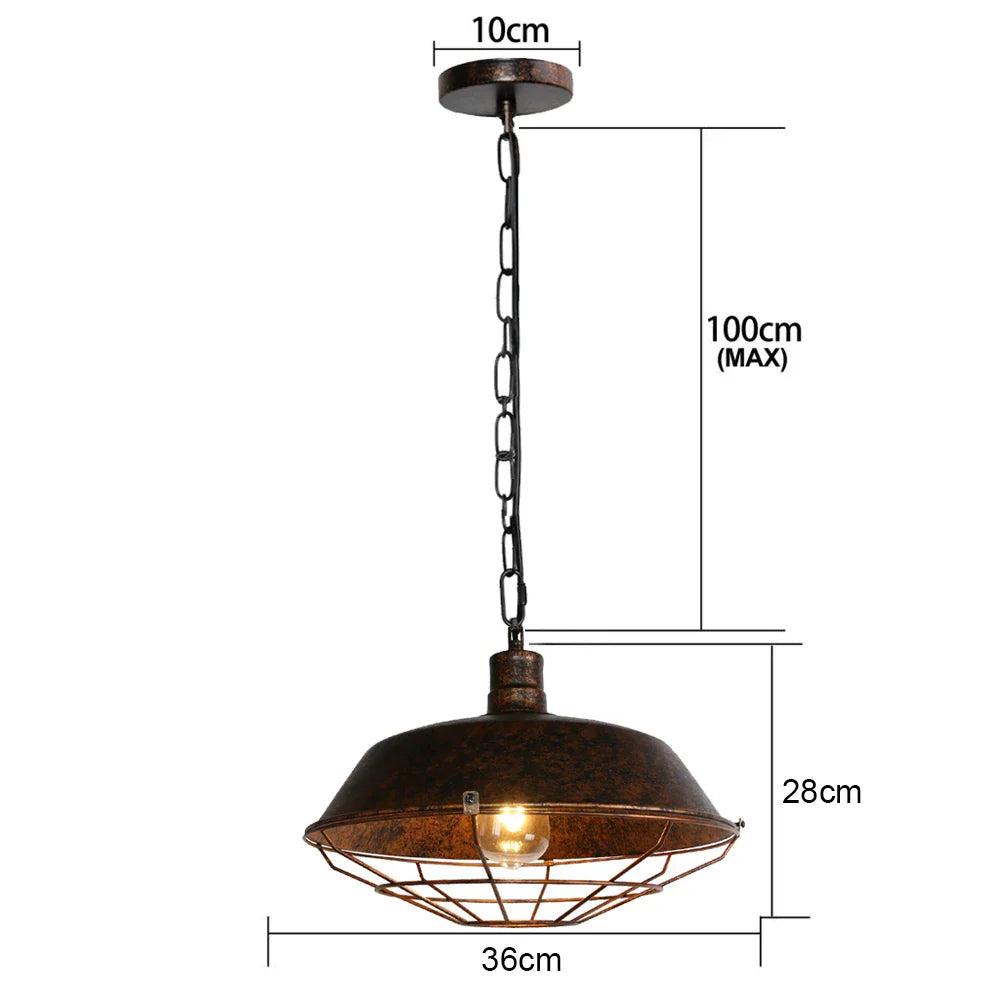 Rustic Metal Chandeliers: Vintage Industrial Pendant Lights for Home, Restaurant, Bar
