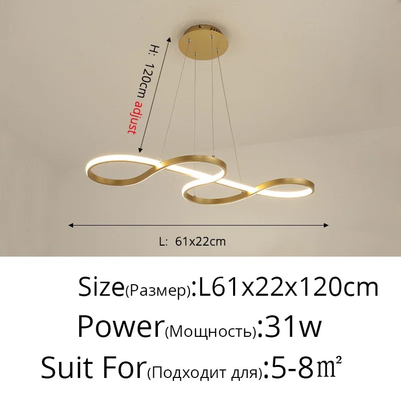 Nordic LED Chandelier for Dining Room, Living Room, Bedroom, Kitchen, and Bar