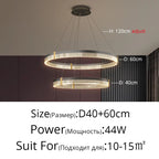 Modern Acrylic Circle Chandelier Pendant Lights for Indoor Living Room Decor