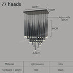 LED Conical Staircase Chandelier Pendant - Modern Duplex Loft Hanging Lights