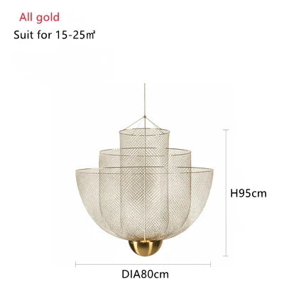 Meshmatic Grid Ceiling Chandelier Dimmable Led Indoor Lighting
