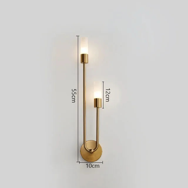 Minimalist Gold Black Wall Sconces for Bedroom Stairway Balcony Lighting