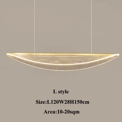 Modern Minimalist Acrylic LED Chandelier for Home Decor and Indoor Lighting