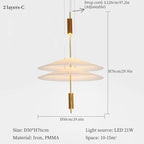 UFO LED Chandelier Pendant Light for Dining Living Room Bar - Modern Saucer Design