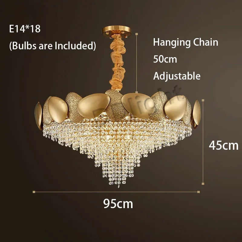 Crystal Tassles Pendant Light 2024 | Modern Luxury Chandelier for Living Room
