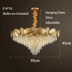 Crystal Tassles LED Pendant Chandelier | Modern Luxury Living Room Ceiling Light