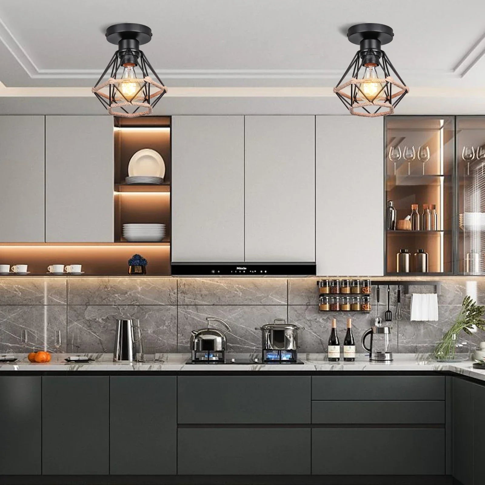 Vintage Industrial Wall Sconce Ceiling Lamp Retro Loft Light Shade