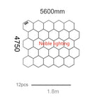 Honeycomb LED Car Detailing Ceiling Light - Customized Hexagon Design for Showroom