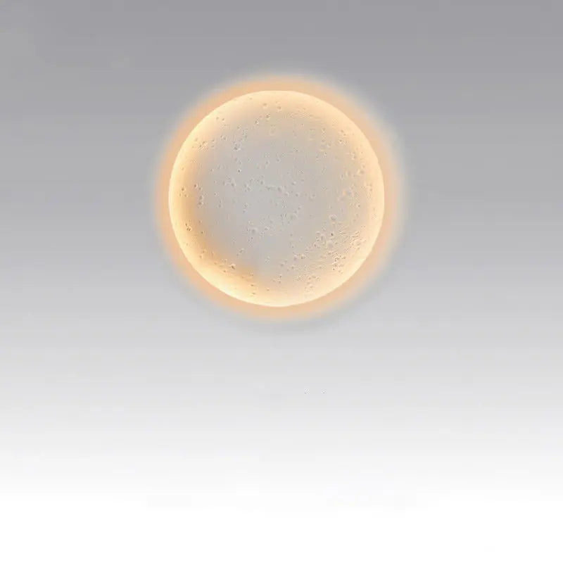 Moon Gypsum Wall Lamp: Creative Bedroom & Living Room Decor_LED Art Painting