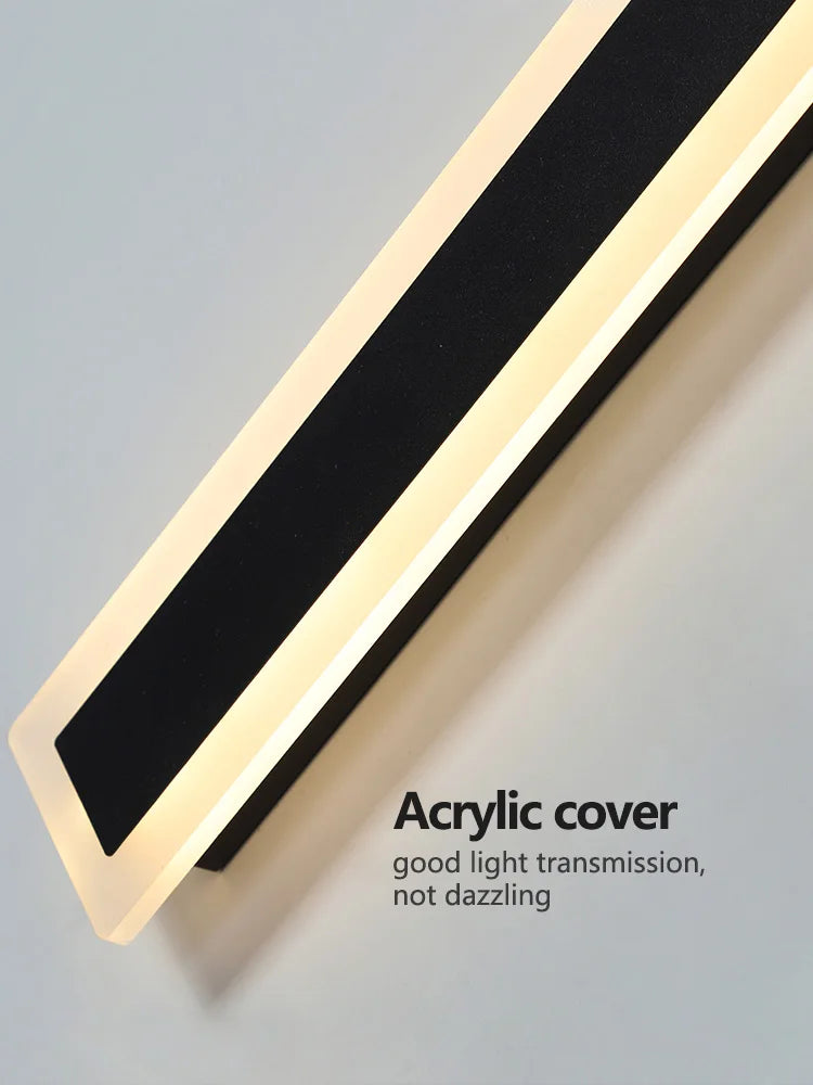 Minimalist Wall Lamp Strip Light for Outdoor Garden Decor