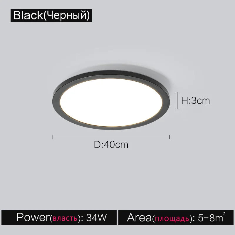 Modern Round LED Ceiling Lamp for Living Room, Bedroom, Dining Room, Balcony, and Corridor