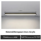 Black Linear LED Ceiling Light for Aisle, Bedroom, Dining, Living Room – Minimalist Design
