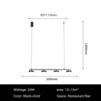 Neutral Light Dining Room Chandelier: Black Ceiling Pendant for Kitchen Table