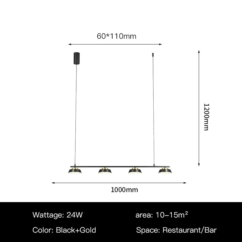 Neutral Light Dining Room Chandelier: Black Ceiling Pendant for Kitchen Table