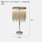 Nordic Tassel Aluminum Chain Floor Lamp - Modern Luxury LED Home Decor