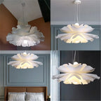 White Acrylic Flower Pendant Chandelier LED Lighting for Home Decor