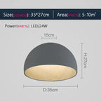 Wood Grain Ceiling Light - Designer Fixture for Study Room