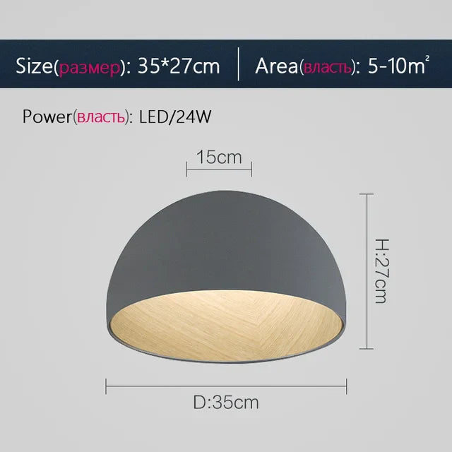 Wood Grain Ceiling Light - Designer Fixture for Study Room