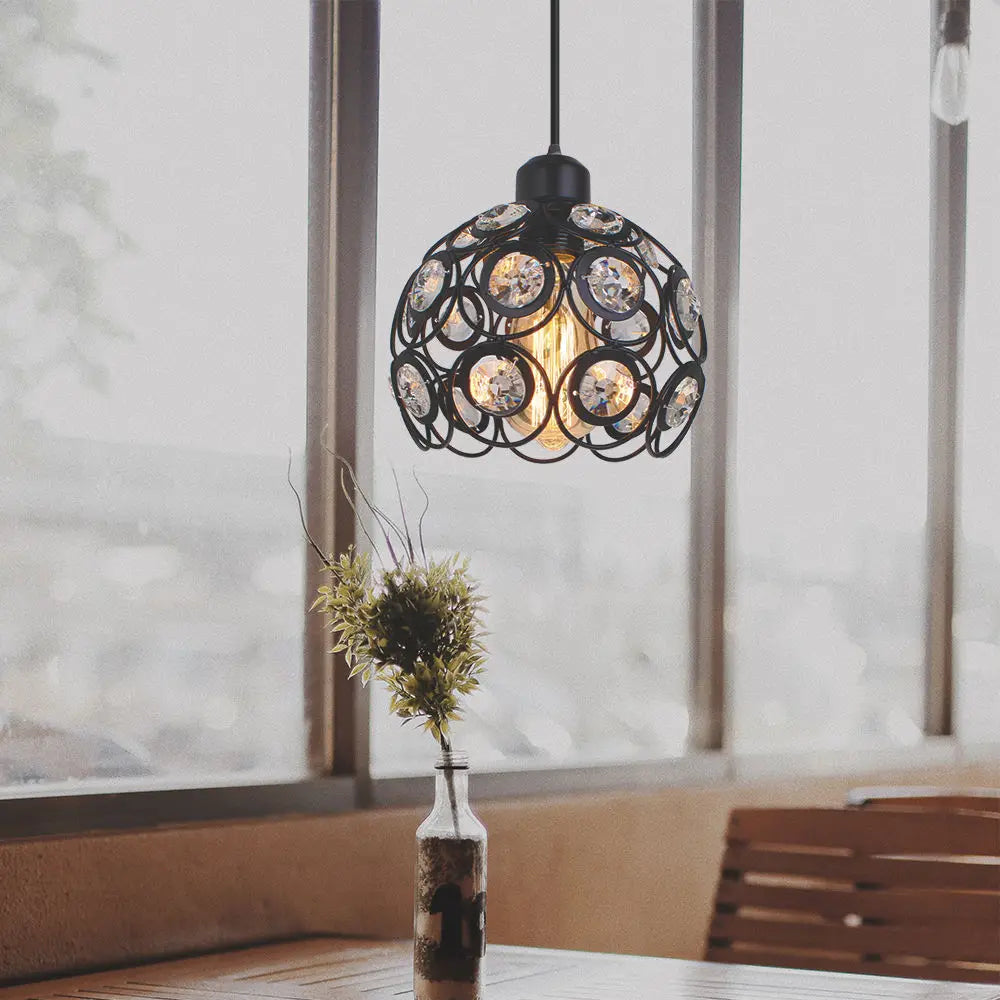 Crystal K9 Pendant Lamp: Industrial Nordic Chandeliers for Bedroom and Kitchen Lighting