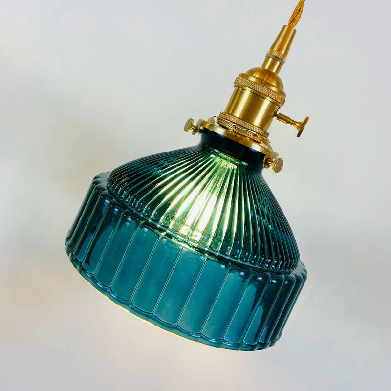 Glass LED Ceiling Chandelier: Modern, Pastoral Color, Small, Simple, Bedroom Lighting