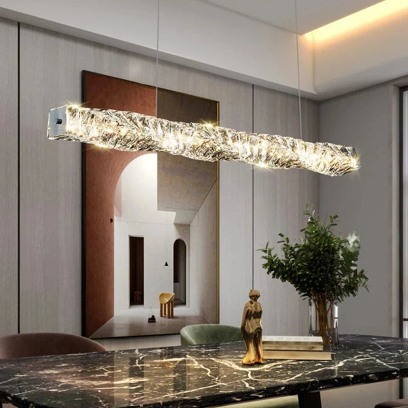 Elegant Crystal Pendant Chandelier for Modern Dining Rooms