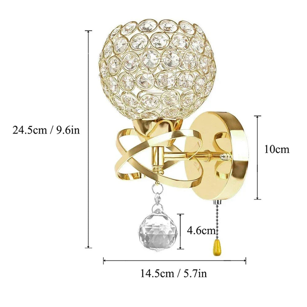 Modern Crystal Wall Lamp for Home Living Room Bedroom Decor