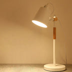 Adjustable Wood Desk Lamp for Children's Study, Office, Bedroom - LED Reading Light